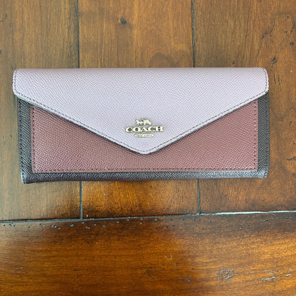 Coach Tri-Purple Wallet